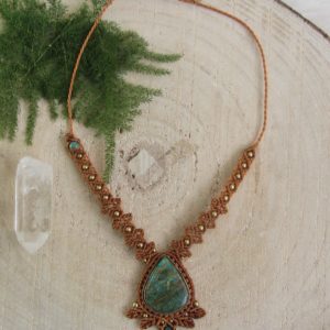 Collar Amazonita y Brass