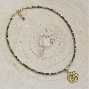 Gargantilla Única de Turquesa Tibetana