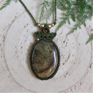 Collar Ónice Verde y Brass